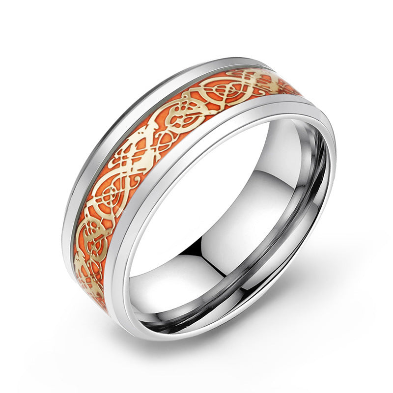 Glow in the Dark Dragon Ring Orange