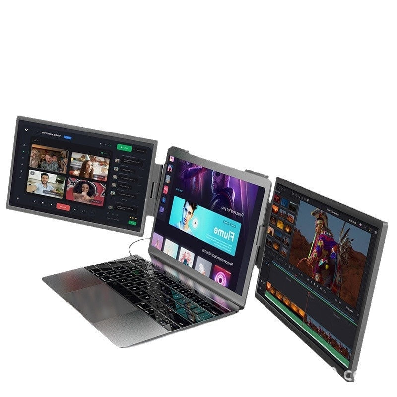 14-inch Dual-screen Portable Monitor Laptop With Wall-mounted External Expansion Screen Dual-screen Portable Screen 14inch