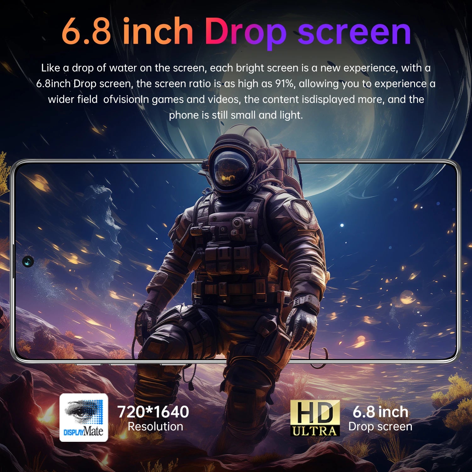 FUFFI-Spark 20 Pro+,Smartphone,6.8 inch,4+128GB ROM,Mobile phones Android,21MP Camera,Google Play store,4G Network,celulares